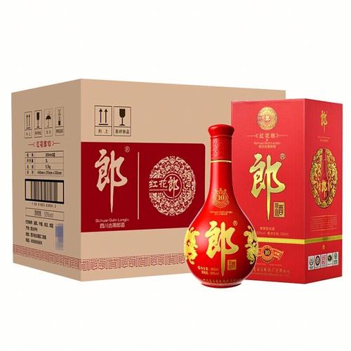 LANGJIU Langjiu Honghualang 1044-8-vol Maotai flavor Baijiu 500ml-6 bottles packed in full container