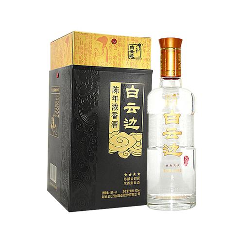 白云边陈酿金三星45%vol浓香型白酒500ml单瓶装-食品/生鲜/酒类/白酒/白云边