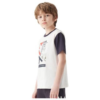 FILA斐乐K12B131102男童T恤标准白130cm