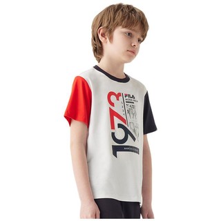FILA斐乐K12B131102男童T恤标准白130cm