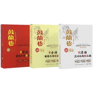 GULANXIANG鼓蘭巷非油炸牛肉面三口味组合【香辣+酸辣+原味】258g*3盒