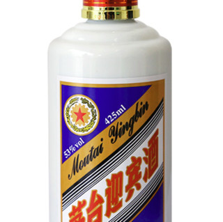 茅台迎宾酒蓝色53度酱香型白酒425ml*2瓶双支装