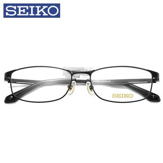 SEIKO 精工1121/1122超轻纯钛商务眼镜架+万新1.60防蓝光镜片-购买最佳价格