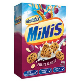 Imported from the UK, Weetabix Fruit Cereals, Instant Cereals, Breakfast Cakes, Rich in Dried Fruit and Nut Nutrition, Ready to Eat Snacks, 450g